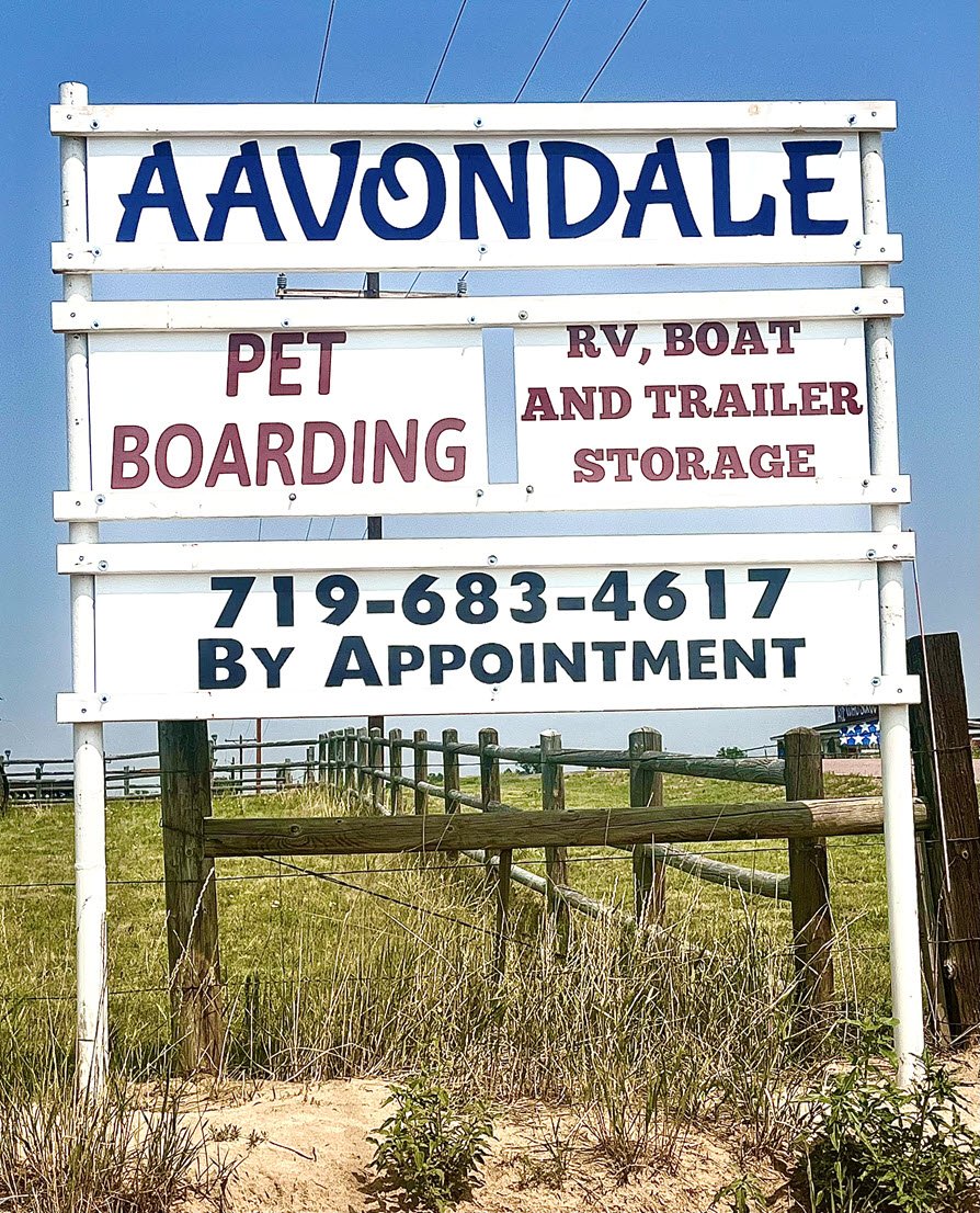 AavonDale RV Storage Sign